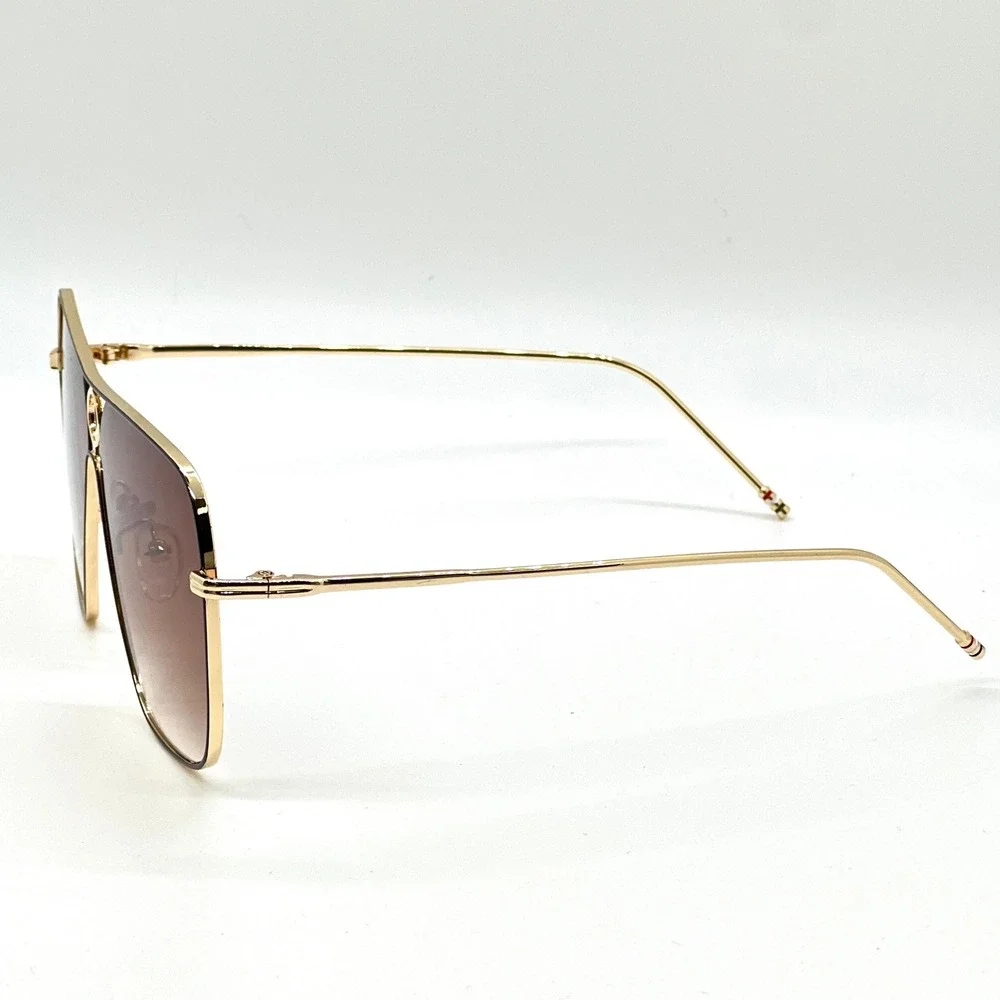 Aviator Sunglasses Gold Frame Brown Lens Fashion Pilot Sun Glasses Beach Wear‎